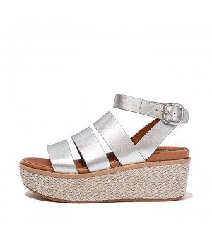 Sandal Wedge Kulit Eloise Espadrille