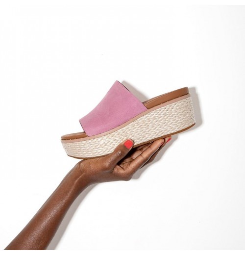 Sandal Wedges Slide Eloise Espadrille Suede