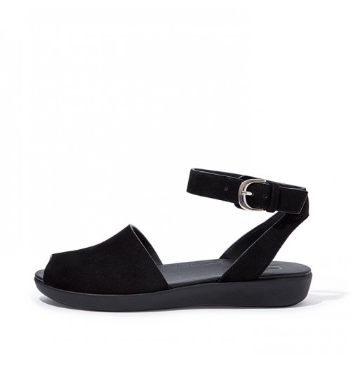 Sandal Tali Belakang Cova Suede Peep-Toe