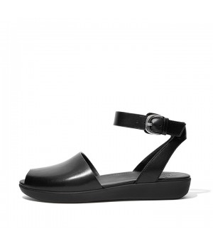 Sandal Tali Belakang Kulit Cova Peep-Toe