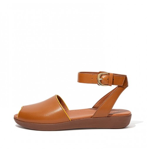 Sandal Tali Belakang Kulit Peep-Toe Cova Pop Binding