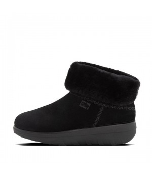 Sepatu Bot Musim Dingin Suede Berjajar Mukluk Shorty Shearling