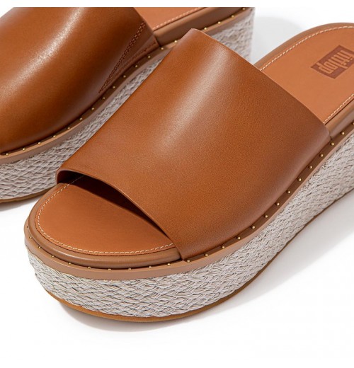 Sandal Wedges Slide Wedge Kulit Eloise Espadrille