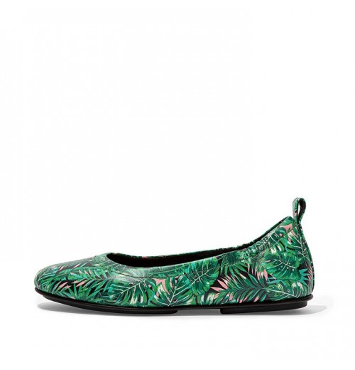 Flat Balet Kulit Lembut Allegro Jungle Print