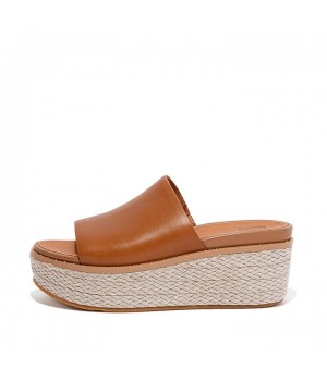 Sandal Wedges Slide Wedge Kulit Eloise Espadrille