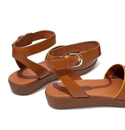 Sandal Tali Belakang Kulit Peep-Toe Cova Pop Binding