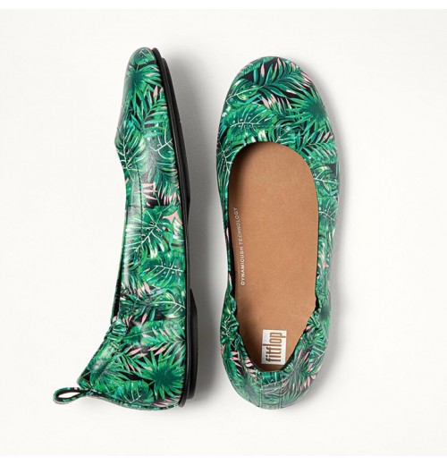 Flat Balet Kulit Lembut Allegro Jungle Print